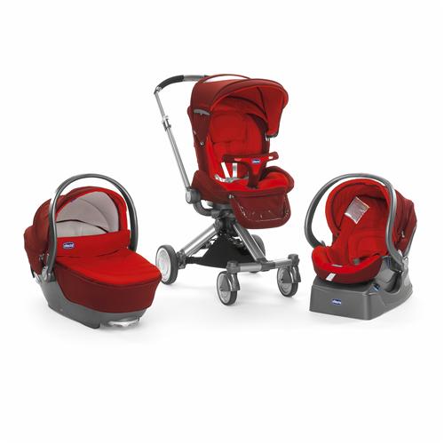 Poussette trio chicco rouge discount